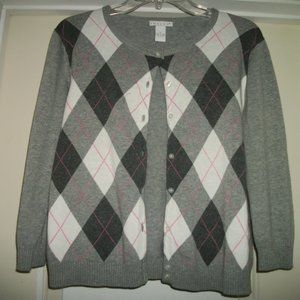 BACK TO THE 50S MODERN DOES 50S ARGYLE SWEATER M